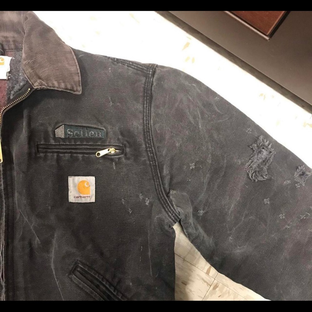 Black distressed Carhartt jacket